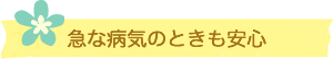 急な病気のときも安心